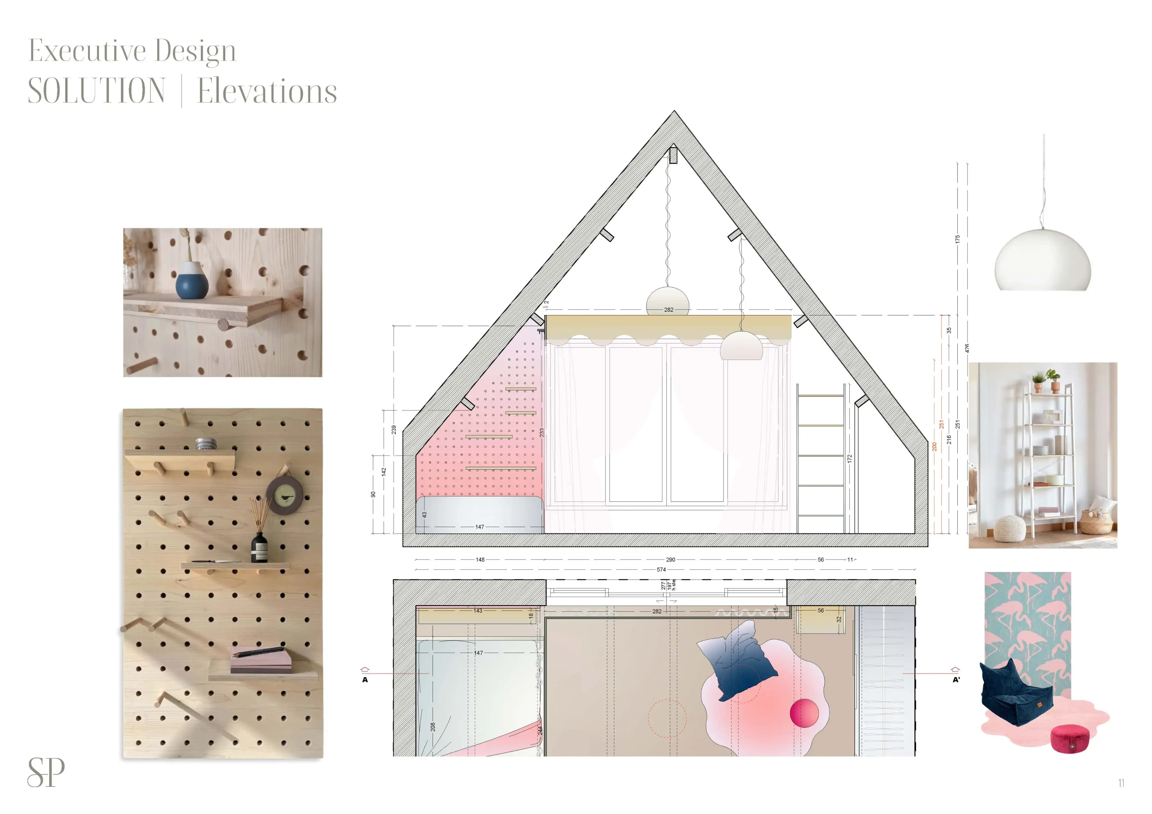 A Room to Dream, Move and Grow room section and elevation