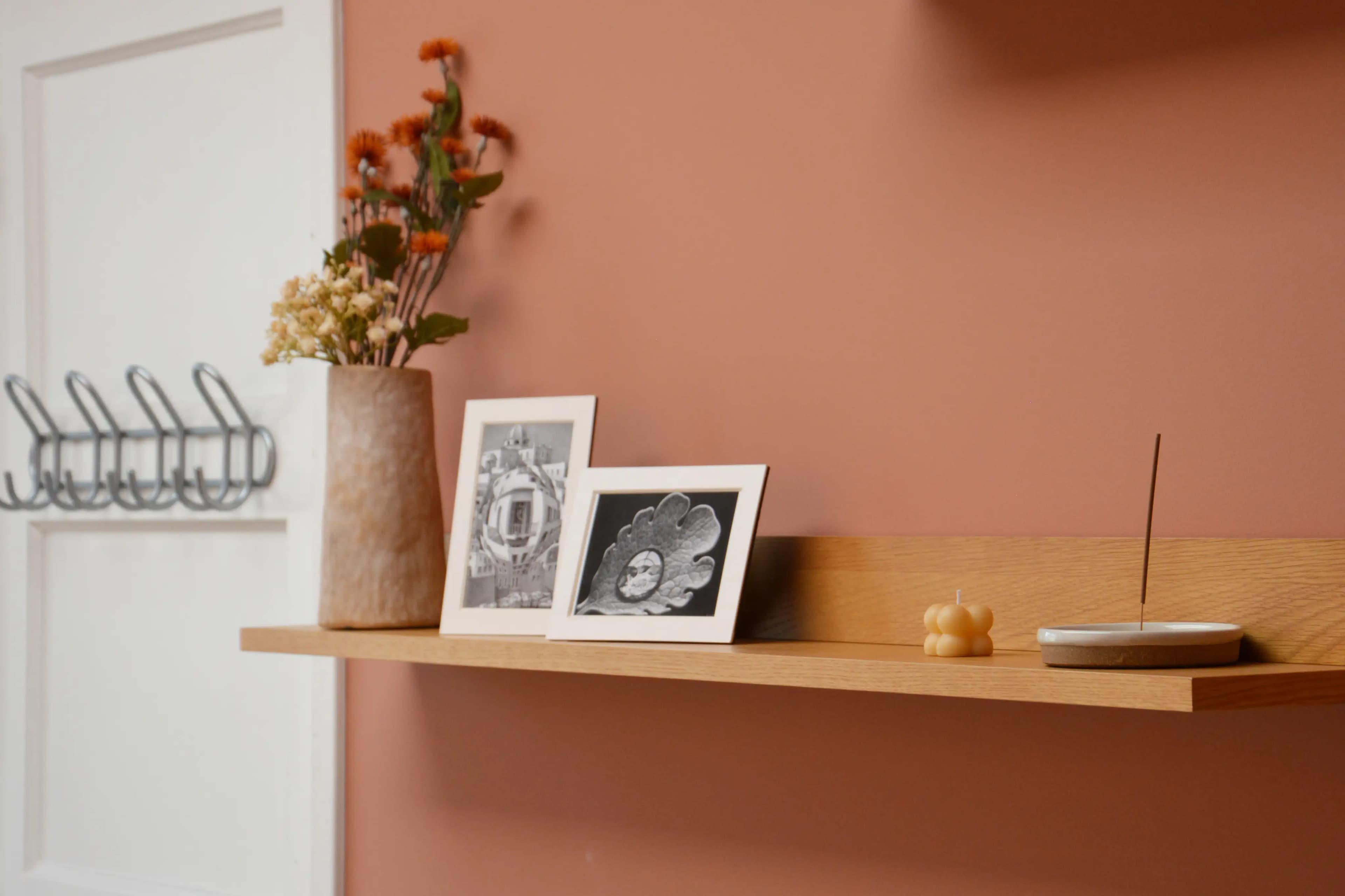 Ceramics and Piano shelf styling