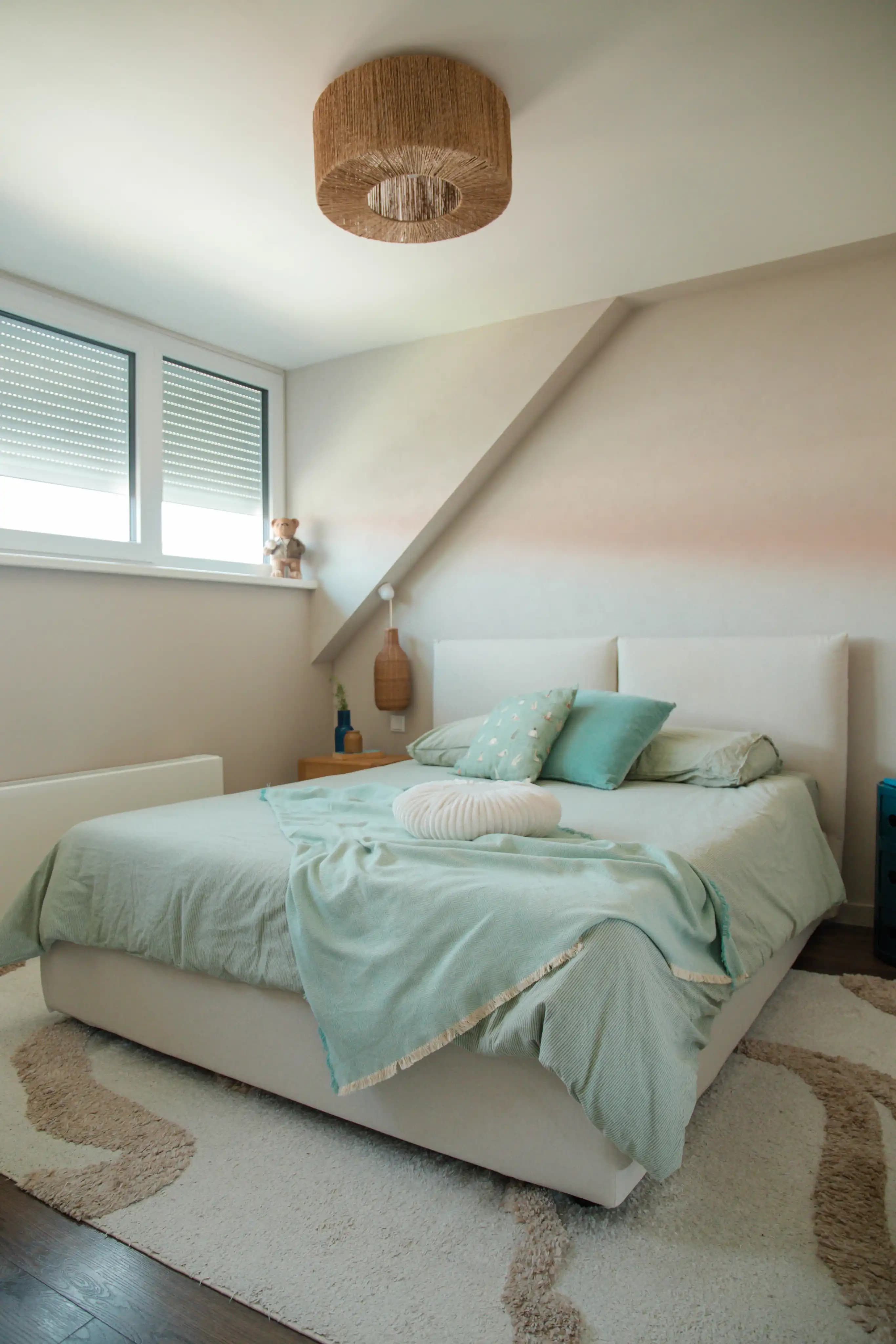 Sand and Sky bedroom after transformation