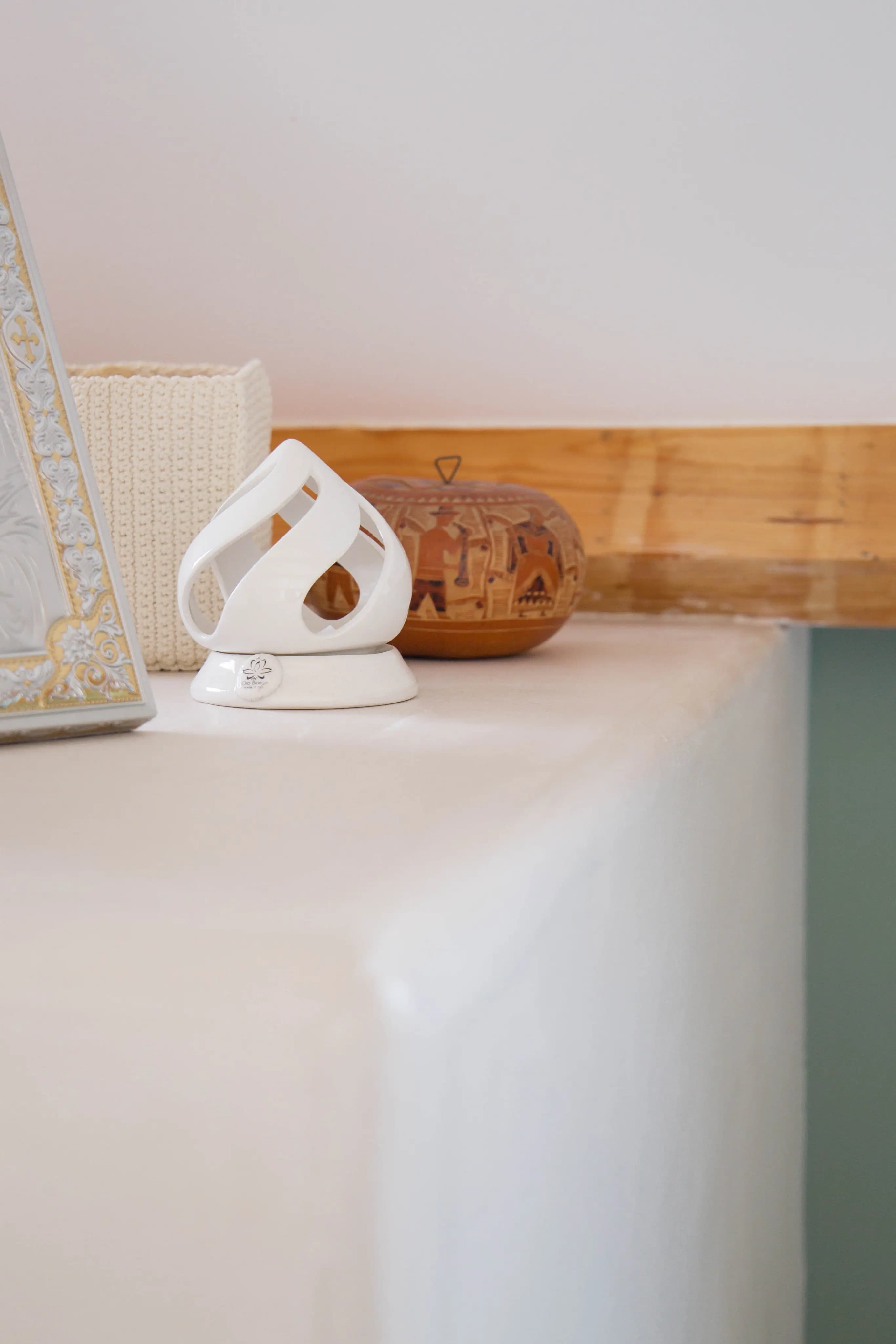 Tasteful Attic transformation detail on the counter