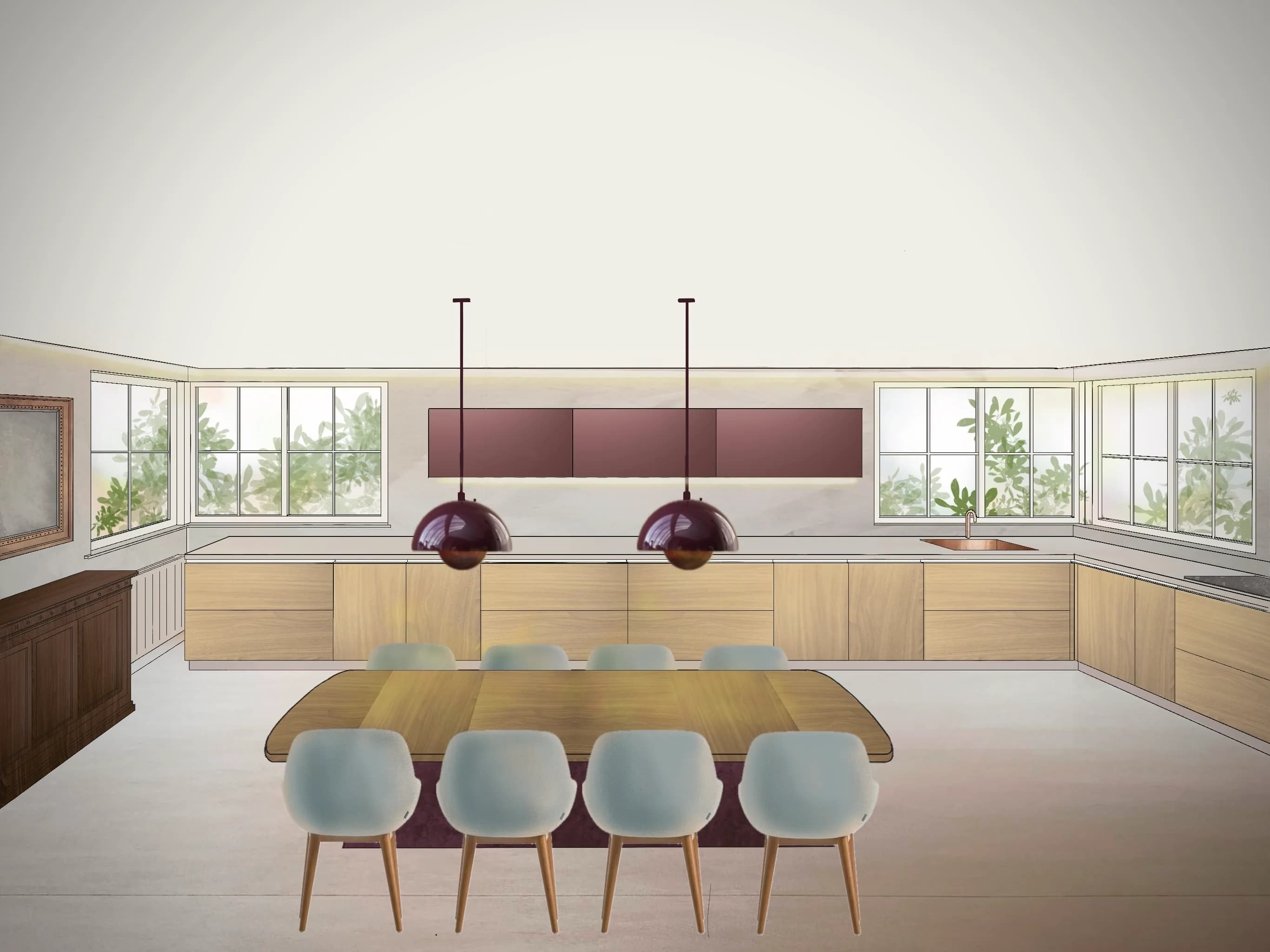 The Bohemian Hearth kitchen visualisation