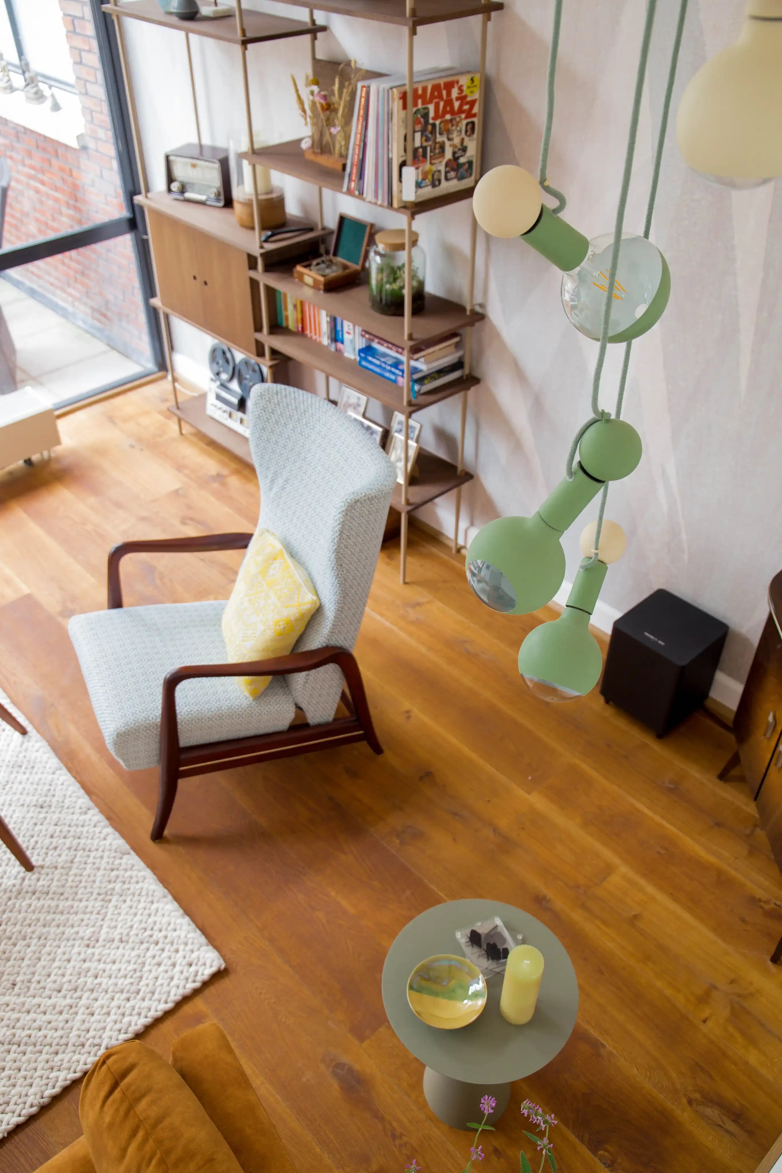 The Gentle Nest living room from above